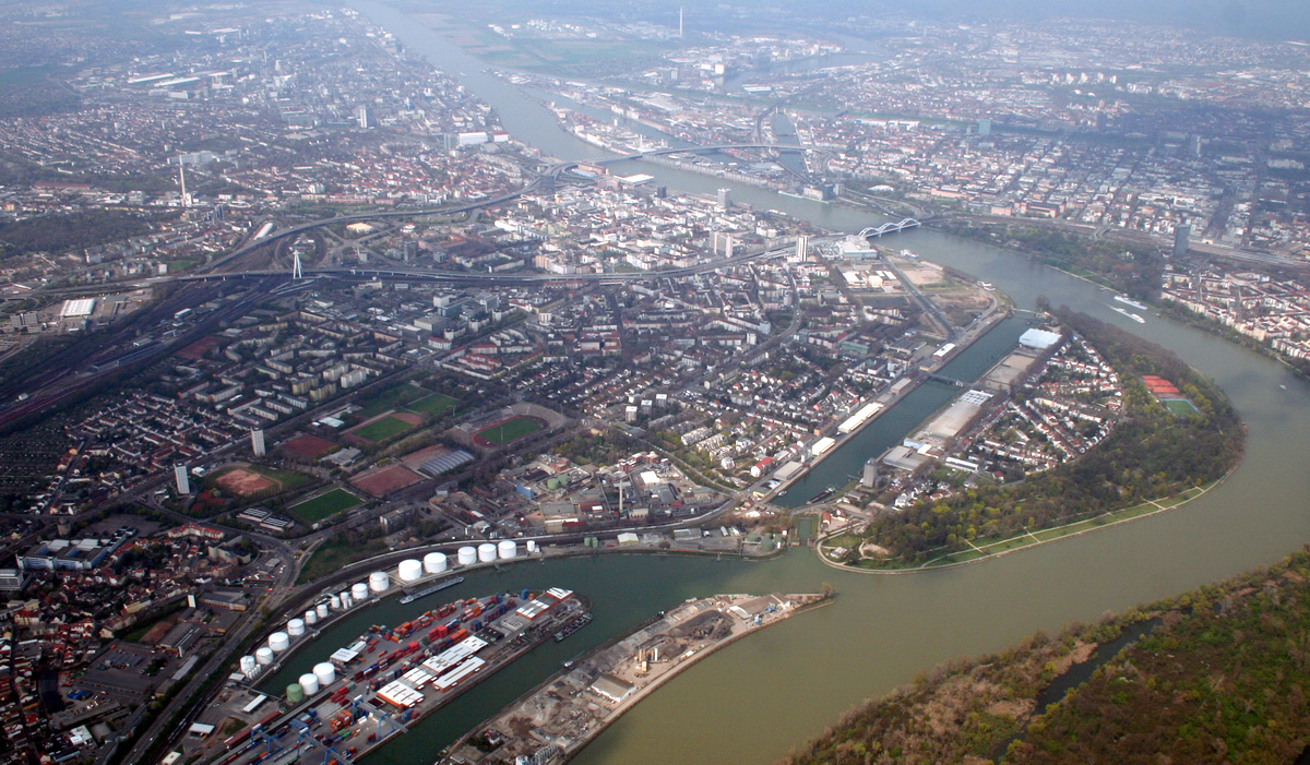 Stadtansicht von Ludwigshafen am Rhein